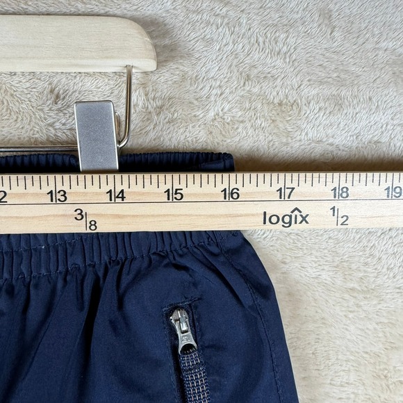 Starter Mens Navy Blue Athletic Track Pants Zipper Ankle Reflective Size Medium - Picture 10 of 12